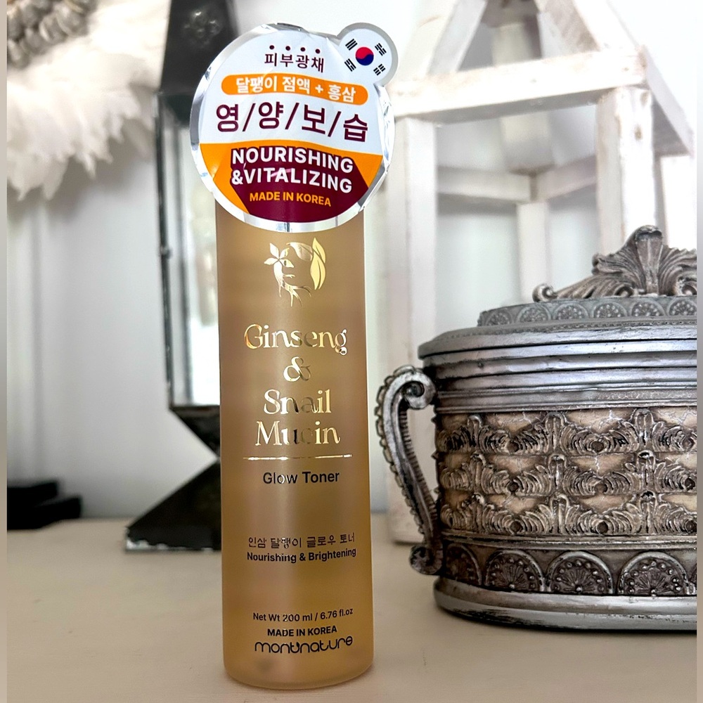 Montnature Ginseng and Snail Musin Glow Toner Nourishing and Brightening - RARE